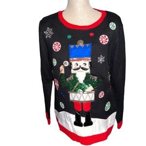 Holiday Time Nutcracker Christmas/Holiday Sweater Women’s Size Large 12/14